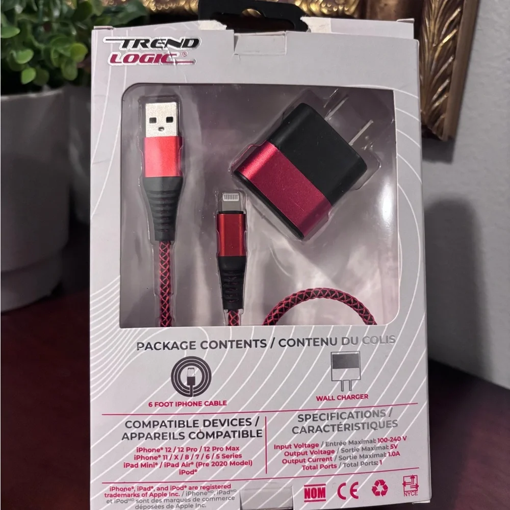 Red Charging Kit for iPhone and iPad
